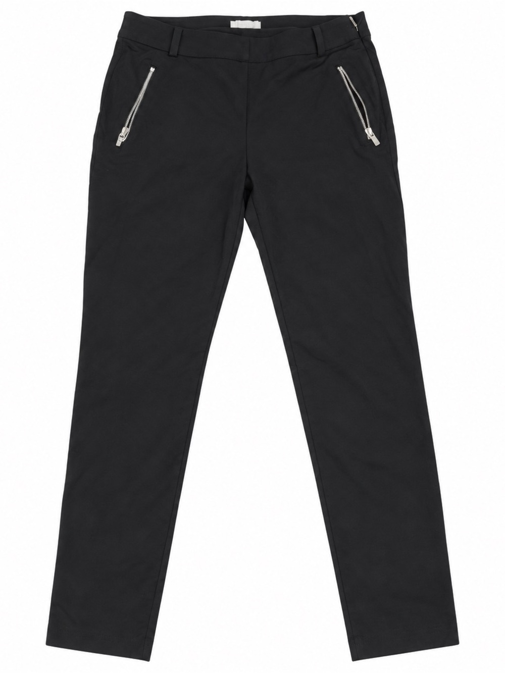 Anatomie Black Slim Travel Pants Silver Zip Pockets - L